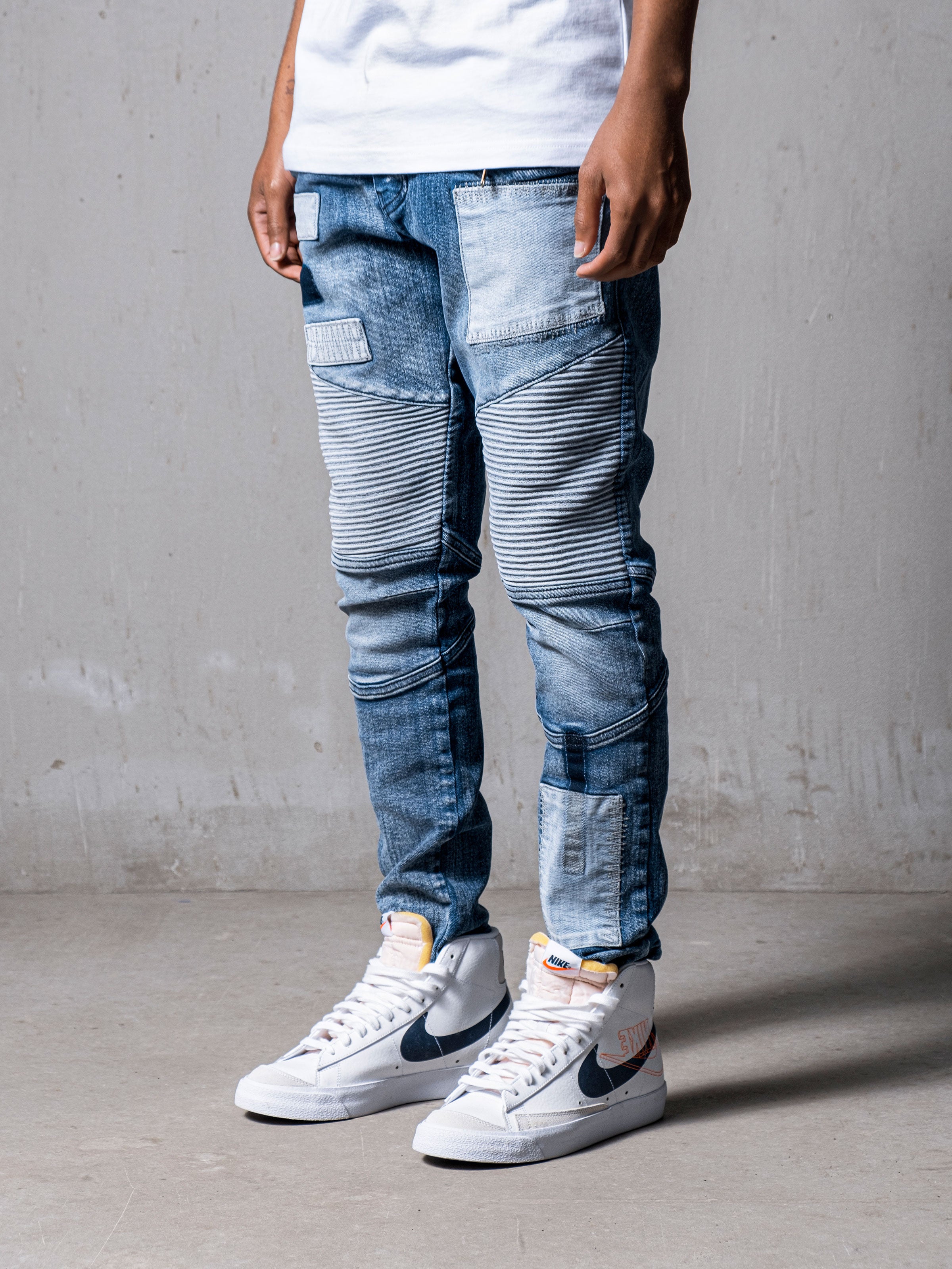 Mountainskin Fashion Men's Jeans Streetwear Retro Denim Jeans