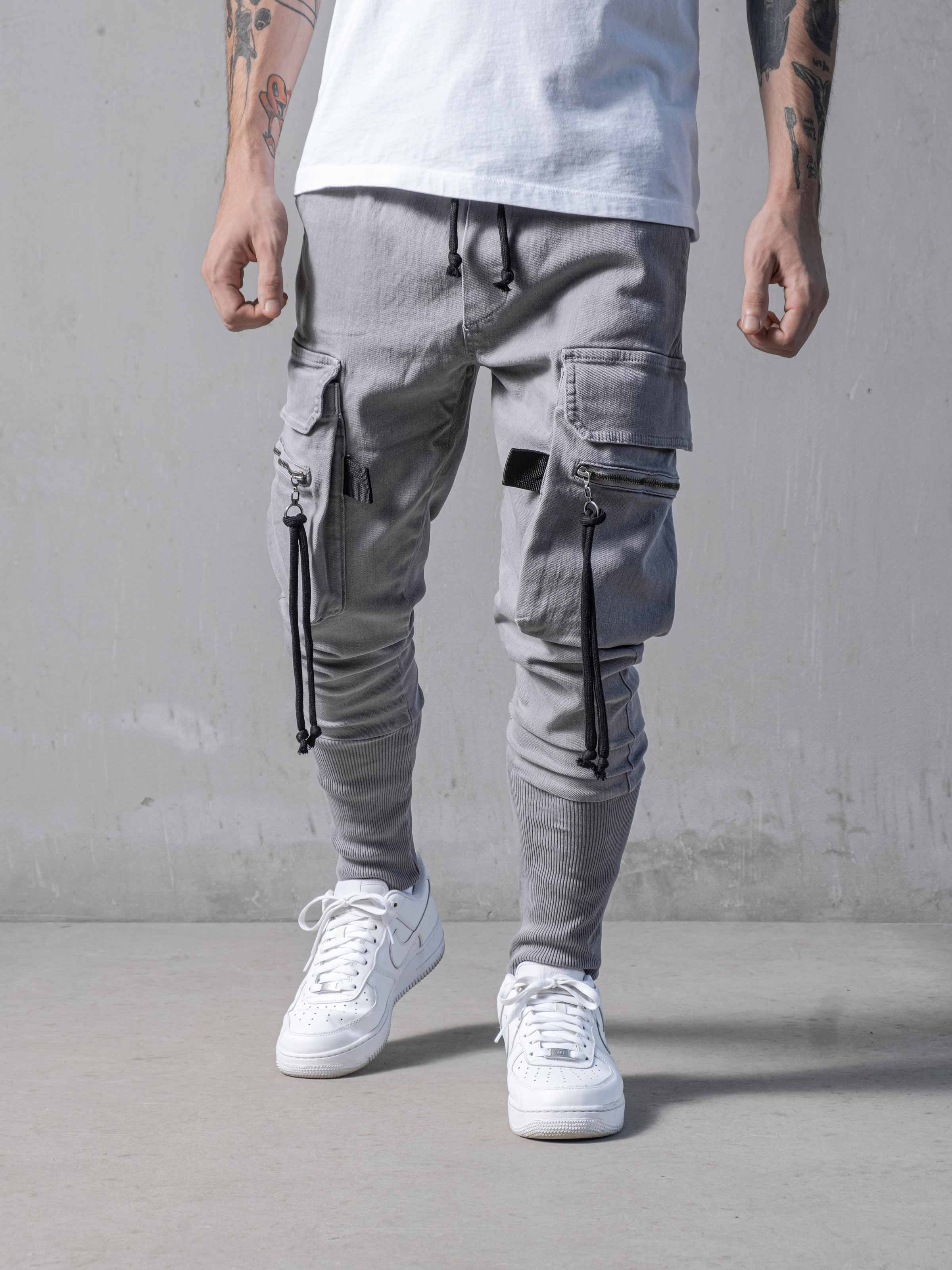 Zip Pocket 3D Skinny Cargo Pants Axis